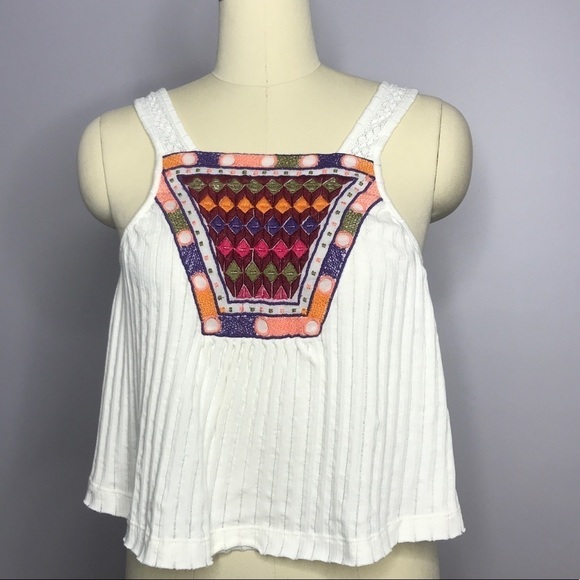 Urban Outfitters Boho Embroidered Tank Top - Picture 2 of 8